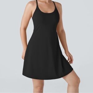 Halara Black Sleeveless Tennis Dress NWOT